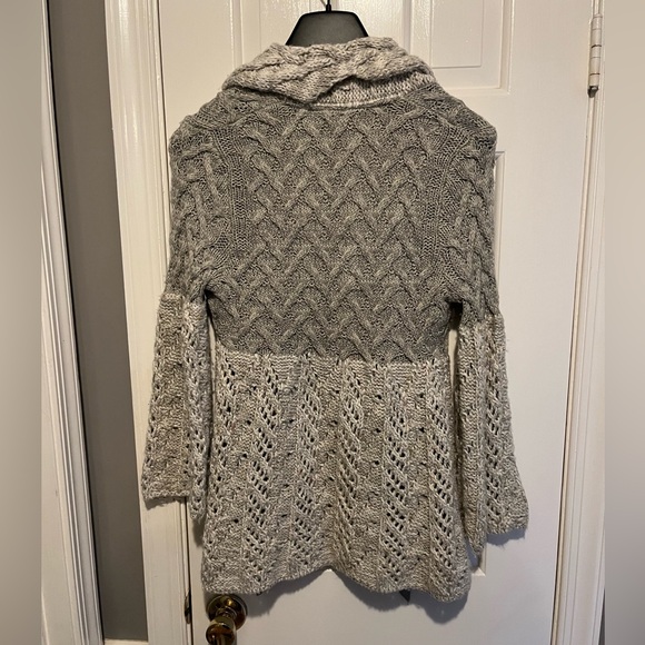 Anthropologie Guinevere Semi-Shawl Sweater with Ribbon Closure Size Medium - Picture 2 of 2